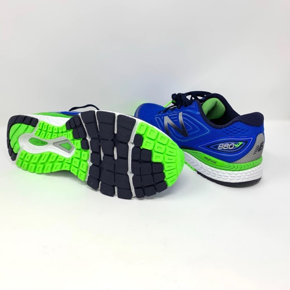 New Balance 880v7 Men's Blue Lime Running Shoes - Picture 2 of 8